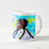 Jesus hier Jumbo-Tasse (Vorderseite Rechts)