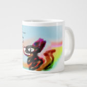 Jesus hier  Jumbo-Tasse (Vorderseite Rechts)