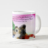 Jesus hier  Jumbo-Tasse (Vorderseite Rechts)