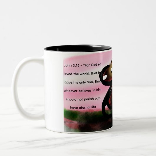 Jesus hier ruft zweifarbige tasse (Links)