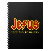 Jesus Highway to Heaven Funny Christliches T-Shirt Notizblock (Vorderseite)