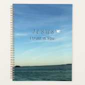 Jesus Himmel mit Tauben-Glaubensdesign Planer (Vorderseite)
