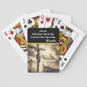 Jesus hing über einem See Spielkarten (Rückseite)