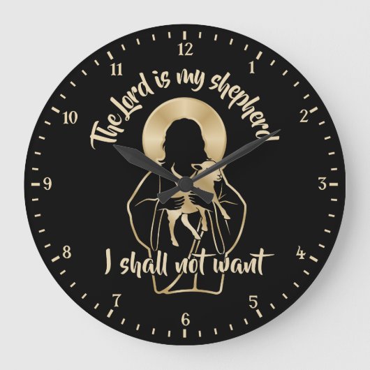 Jesus Hirte Große Wanduhr (Vorderseite)