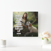 Jesus: Hirte, Lamm, Iniquity Laid Quadratische Wanduhr (Zuhause)