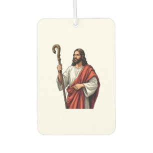 Jesus Hirtenstab Vintage Gravur T-Shirt 2 Autolufterfrischer
