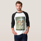 Jesus-Hockeyspieler, Jesus rettet! T-Shirt (Vorne ganz)