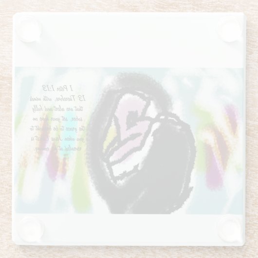 Jesus Hoffnung Glasuntersetzer (Rückseite)