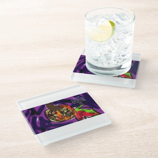 Jesus Hoffnung Glasuntersetzer (Schrägansicht)