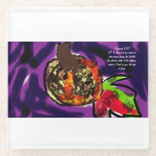 Jesus Hoffnung Glasuntersetzer (Vorderseite)