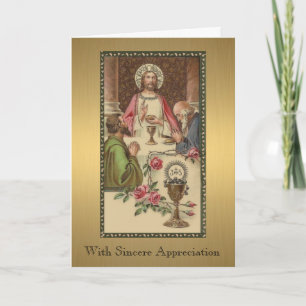 Jesus Hohepriester am letzten oberkatholischen Karte