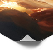 Jesus Holding Candle Art Poster (Ecke)