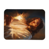 Jesus Holding Candle Magnet (Horizontal)