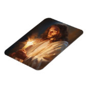 Jesus Holding Candle Magnet (Linke Seite)