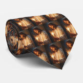 Jesus Holding Candle Neck Tie Krawatte (Gerollt)