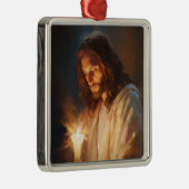 Jesus Holding Candle Ornament Aus Metall (Rechts)