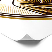 Jesus Holding Gold Cross rückwärtig Poster (Ecke)