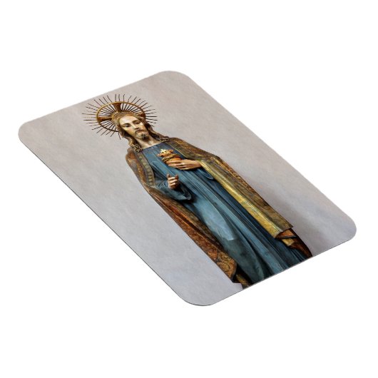 Jesus Holding Golden Sacred Heart Magnet (Rechte Seite)