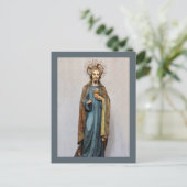 Jesus Holding Golden Sacred Heart Postkarte (Stehend Vorderseite)