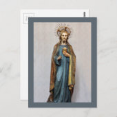 Jesus Holding Golden Sacred Heart Postkarte (Vorne/Hinten)