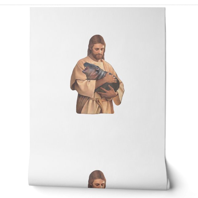 Jesus Holding Moo Deng Tank Top Tapete (Abrollen)