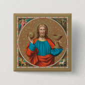 Jesus Holding Up the Eucharist (SNV 050) Button (Vorderseite)