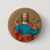 Jesus Holding Up the Eucharist (SNV 050) Button (Vorderseite)