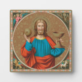 Jesus Holding Up the Eucharist (SNV 050) Fotoplatte (Vorderseite)