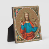 Jesus Holding Up the Eucharist (SNV 050) Fotoplatte (Vorderseite)