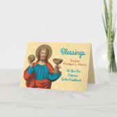 Jesus Holding Up the Eucharist (SNV 050) Karte (Vorderseite)