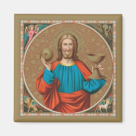 Jesus Holding Up the Eucharist (SNV 050) Magnet (Vorne)