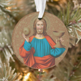 Jesus Holding Up the Eucharist (SNV 050) Ornament