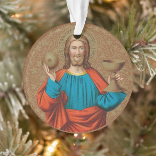 Jesus Holding Up the Eucharist (SNV 050) Ornament (Baum)