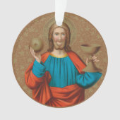 Jesus Holding Up the Eucharist (SNV 050) Ornament (Vorderseite)