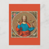Jesus Holding Up the Eucharist (SNV 050) Postkarte (Vorderseite)