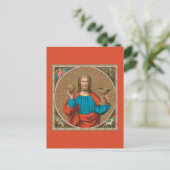 Jesus Holding Up the Eucharist (SNV 050) Postkarte (Stehend Vorderseite)