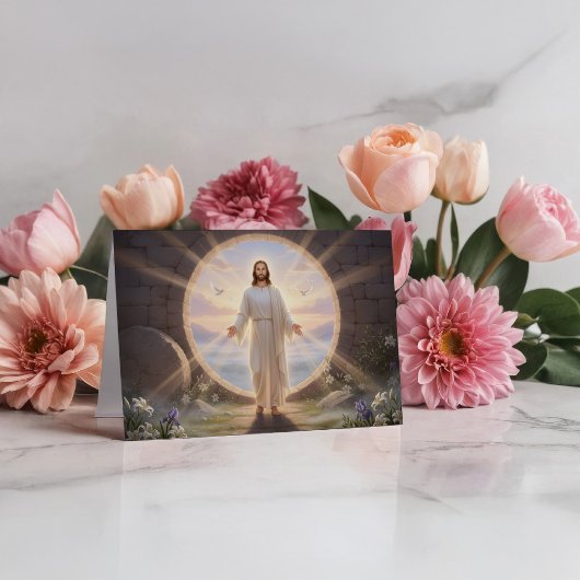 Jesus Holy Easter Morning Karte