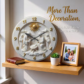 Jesus Holy Family Nativity Große Wanduhr