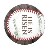 Jesus Holzkreuz Er ist der Risen Katholische Baseb Baseball (Vorderseite Links)