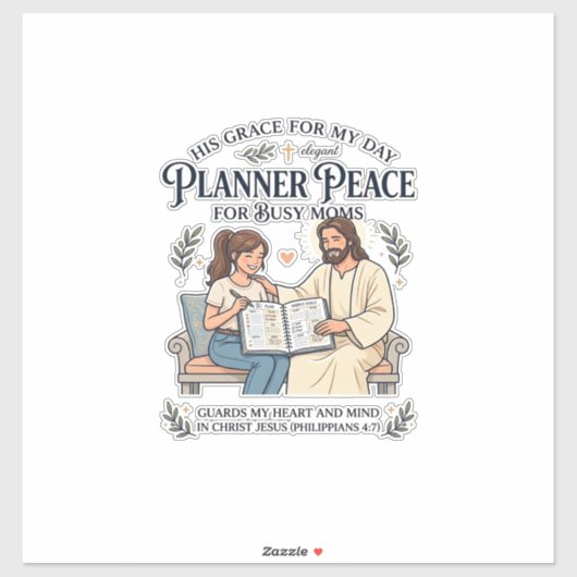 Jesus Homeschool-Mutter-Planer-Shirt Glaube-basier Aufkleber (Blatt)
