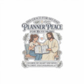 Jesus Homeschool-Mutter-Planer-Shirt Glaube-basier Aufkleber (Vorderseite)