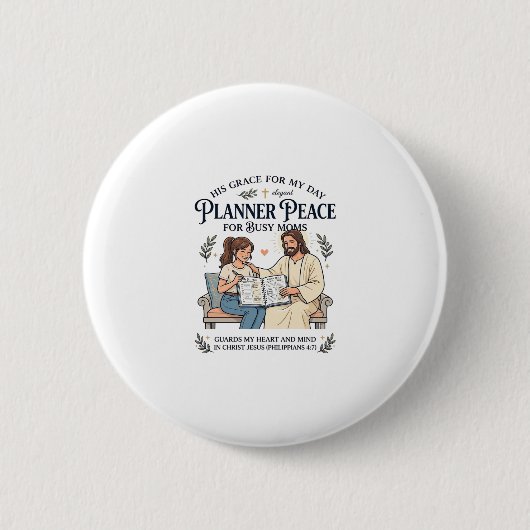Jesus Homeschool-Mutter-Planer-Shirt Glaube-basier Button (Vorderseite)