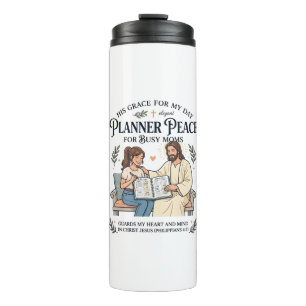 Jesus Homeschool Mutter Planer Shirt Glaubensbasie Thermosbecher