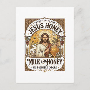 Jesus Honig Milch Und Honig Jesus Honig Milch Honi Postkarte