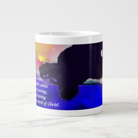 Jesus hören Jumbo-Tasse (Vorderseite)