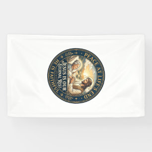 Jesus Hospiz Sterbebegleitung T-Shirt Christlich Banner