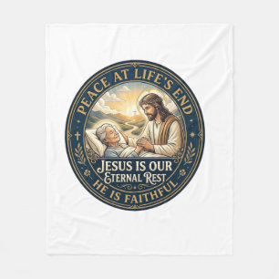 Jesus Hospiz Sterbebegleitung T-Shirt Christlich  Fleecedecke