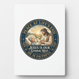 Jesus Hospiz Sterbebegleitung T-Shirt Christlich  Fotoplatte