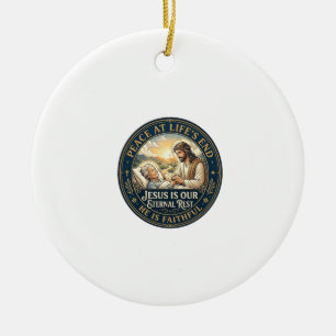 Jesus Hospiz Sterbebegleitung Trost-Shirt Christli Keramik Ornament