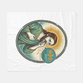 Jesus hustet mitten in der Sprachmitteilung Audio- Fleecedecke (Vorderseite (Horizontal))